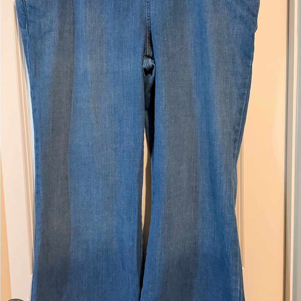 Vintage Route 66 Blue Flare Jeans for Women
